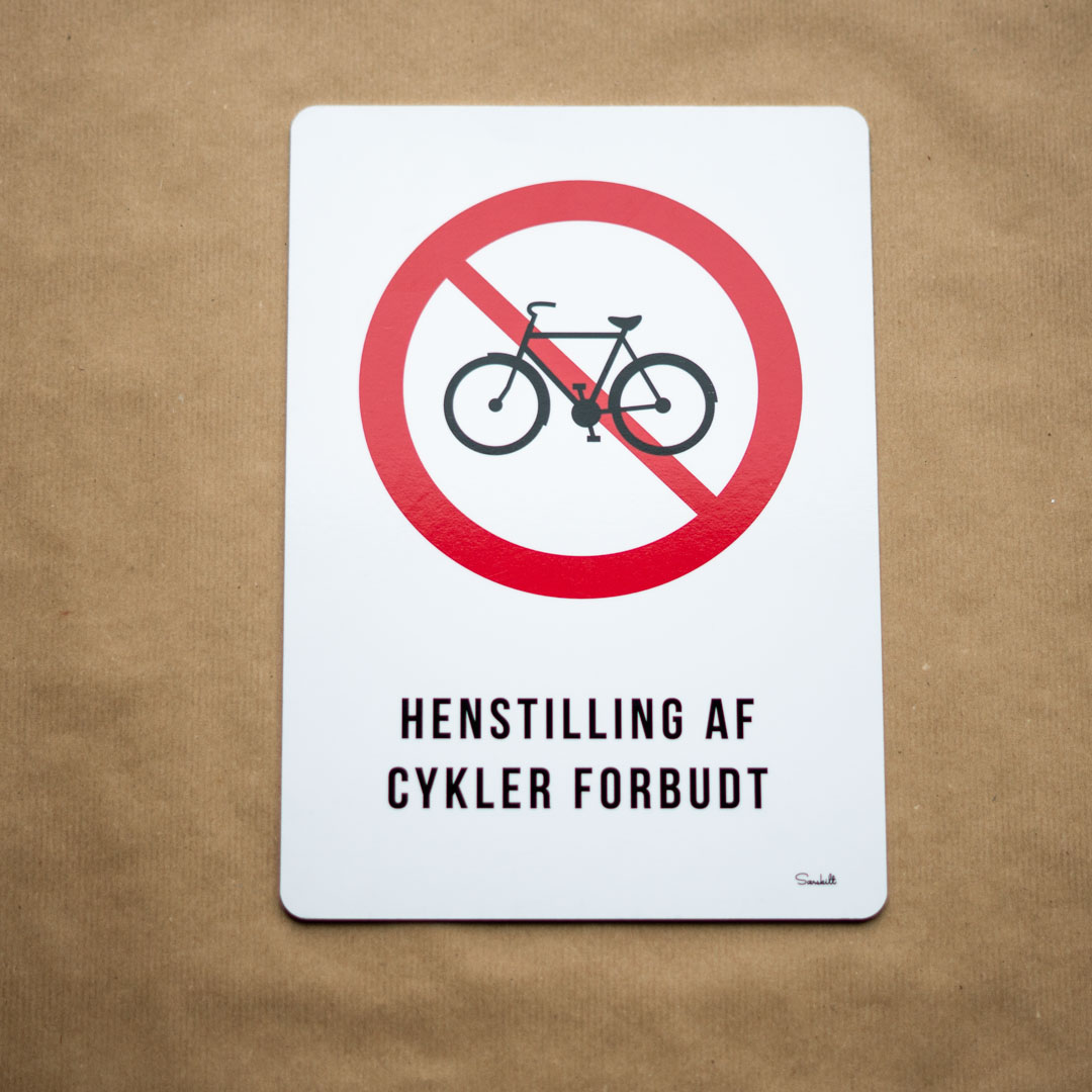 af cykler forbudt - skilt • Særskilt